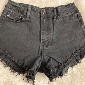 KanCan Black High Rise Denim Short